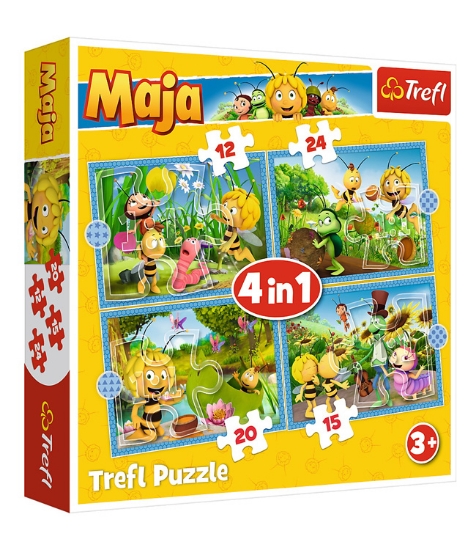 Imagine Puzzle Trefl 4 in 1 aventurile Albinutei Maya