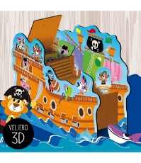 Imagine Joc Montessori - Corabia piratilor 3D