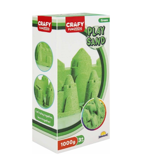 Imagine Nisip pentru modelaj Fun Sand 1000 gr culoare Verde