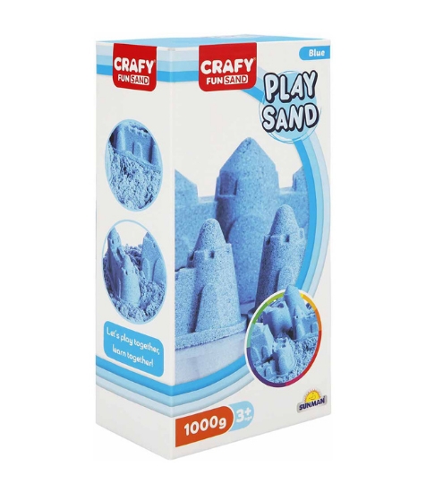 Imagine Nisip pentru modelaj Fun Sand 1000 gr culoare Albastru