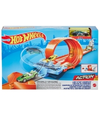 Imagine Hot Wheels Circuit rapid cu lansator pentru cascadorii si masinuta exclusiva