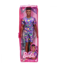 Imagine Papusa baiat Fashionista  cu tinuta lejera multicolora