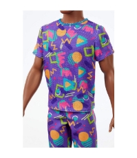Imagine Papusa baiat Fashionista  cu tinuta lejera multicolora