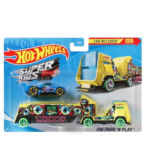 Imagine Hot Wheels Hw park and lay Set camion si masina sport