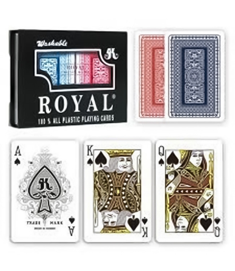 Imagine Set 2 Pachete carti Royal Canasta Poker din plastic
