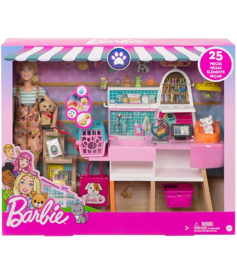 Imagine Barbie set de joaca magazin accesorii animalute