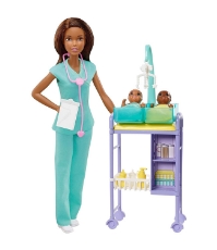 Imagine Barbie doctor Pediatru  set cu papusa