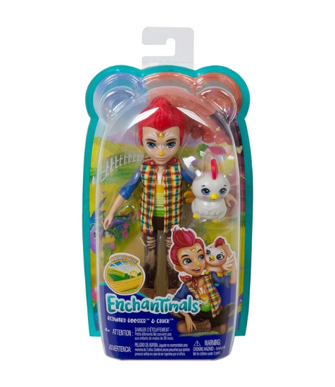 Imagine Enchantimals papusi si animalute Redward Rooster si Cluck