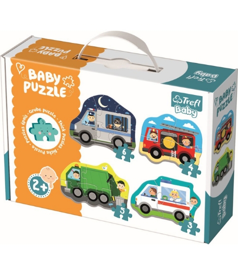 Imagine Puzzle Trefl Baby Clasic vehicule si Meserii
