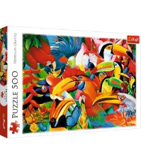 Imagine Puzzle Trefl 500 Pasari colorate