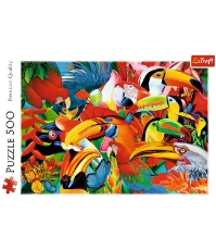 Imagine Puzzle Trefl 500 Pasari colorate