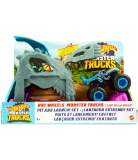 Imagine Hot Wheels lansator Monster Truck team Mega Wrex cu 2 masinute