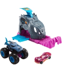 Imagine Hot Wheels lansator Monster Truck team Mega Wrex cu 2 masinute