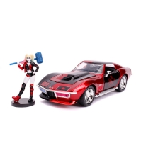 Imagine Masinuta din metal Harley Quinn 1969 Chevy Corvette scara 1:24