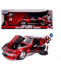 Imagine Masinuta din metal Harley Quinn 1969 Chevy Corvette scara 1:24