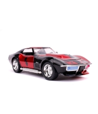 Imagine Masinuta din metal Harley Quinn 1969 Chevy Corvette scara 1:24