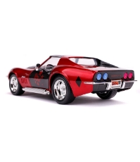 Imagine Masinuta din metal Harley Quinn 1969 Chevy Corvette scara 1:24