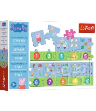 Imagine Puzzle educational 20 piese Numere Peppa Pig