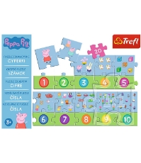 Imagine Puzzle educational 20 piese Numere Peppa Pig