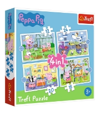 Imagine Puzzle Trefl 4 in 1 Peppa Pig