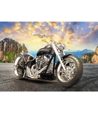Imagine Puzzle Trefl 500 Motocicleta Neagra