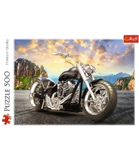 Imagine Puzzle Trefl 500 Motocicleta Neagra