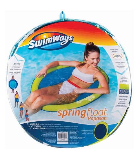 Imagine Swimways  scaun plutitor Spring Float Papasan albastru cu verde