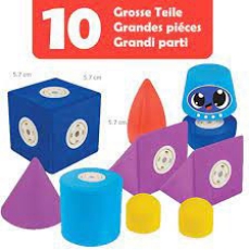 Imagine Set cuburi din spuma cu magnet Blockaroo, Robot 10 piese