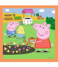 Imagine Puzzle Trefl 3 in 1, Inventiva Peppa Pig