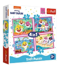 Imagine Puzzle Trefl 4 in 1, Familia Shark