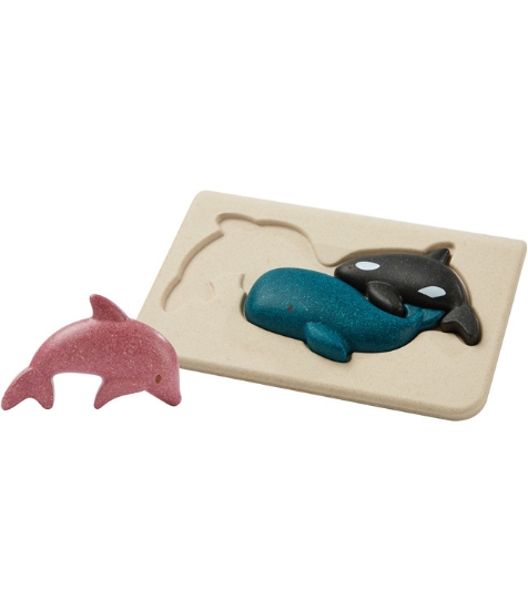 Imagine Puzzle din lemn cu animale marine