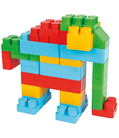Imagine Jucarie Cuburi de construit in cutie Jumbo Blocks 60 piese