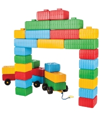 Imagine Jucarie Cuburi de construit Brick Blocks and Car Set 43 piese