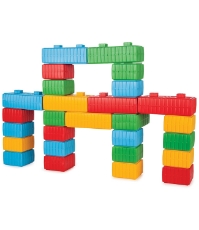 Imagine Jucarie Cuburi de construit Brick Blocks and Car Set 43 piese