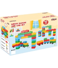 Imagine Jucarie Cuburi de construit Brick Blocks and Car Set 43 piese