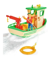 Imagine Barca Fireman Sam Charlies Fishing Boat cu figurina