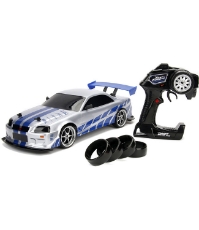 Imagine Masina Jada Toys Fast and Furious Nissan Skyline GTR Drift cu anvelope si telecomanda