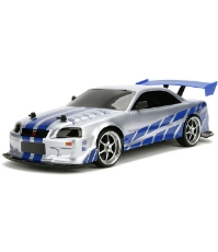 Imagine Masina Jada Toys Fast and Furious Nissan Skyline GTR Drift cu anvelope si telecomanda