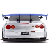 Imagine Masina Jada Toys Fast and Furious Nissan Skyline GTR Drift cu anvelope si telecomanda