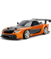 Imagine Masina Jada Toys Fast and Furious Mazda RX-7 Drift cu anvelope si telecomanda