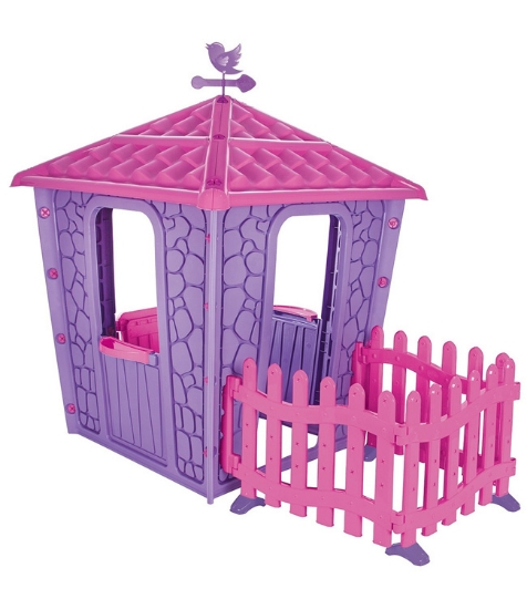 Imagine Casuta cu gard pentru copii Stone House with Fence purple