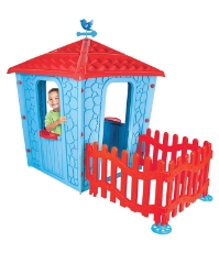 Imagine Casuta cu gard pentru copii Stone House with Fence blue