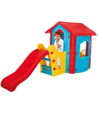 Imagine Casuta cu tobogan pentru copii Happy House blue