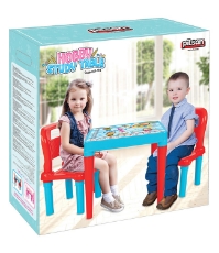 Imagine Set Masuta cu 2 scaune pentru copii Hobby Study Table blue