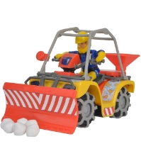 Imagine ATV Fireman Sam, Sam Mercury Snow Quad cu lama de zapada, figurina Sam si accesorii