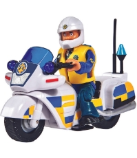 Imagine Motocicleta Fireman Sam Police cu figurina Malcolm si accesorii
