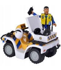 Imagine ATV Fireman Sam Police cu figurina Malcolm si accesorii