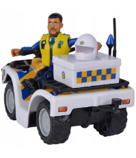 Imagine ATV Fireman Sam Police cu figurina Malcolm si accesorii