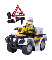 Imagine ATV Fireman Sam Police cu figurina Malcolm si accesorii