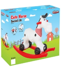 Imagine Balansoar pentru copii Cute Horse white